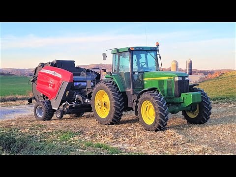 New Baler Baling Corn Stalks!