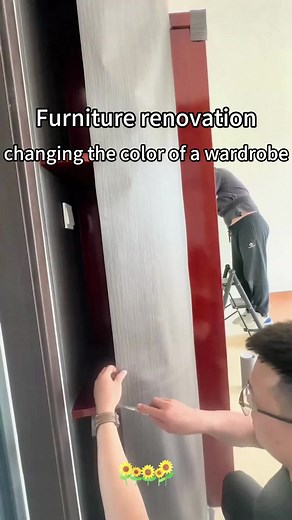 Change the color of the cabinet with film#Renovate