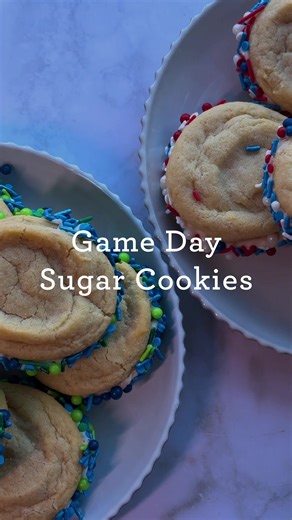 We’re fans of any snack that comes rolled in sprinkles… 🏈 Prep for the big game with these Magnolia Table Classic Sugar Cookies. Pick up a box exclusively in the @target freezer aisle, then create your own sandwich and fill it with vanilla icing and sprinkles.