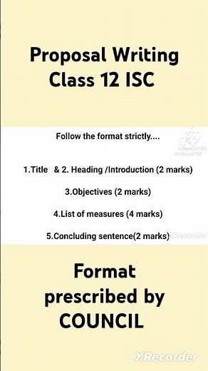 Proposal Writing Format Class 12 ISC// How to write Proposal for 12 ISC??