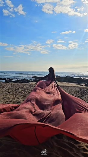 14 reactions | There’s something magical about a woman running freely, not away from anything, but toward her becoming. ✨️ Rust glowing against the sunrise… a reminder that beginnings don’t always need fireworks... sometimes they just need courage. 李 “And when she finally ran toward her life, the universe opened every door.” | Durban Flying Dress | Facebook