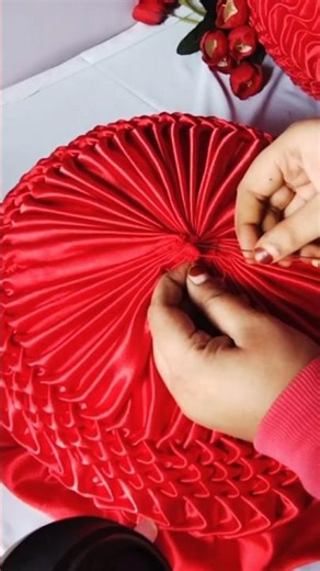 how to make round smocking cushion #yt #smocking #cushion