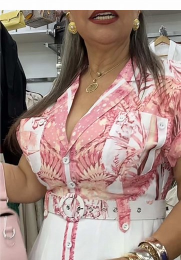 Vestido con estampado en palo de rosa 🌸💓 ¡hacemos envíos a todo Ecuador! -- #parati #foryoupage #vestidoselegantes