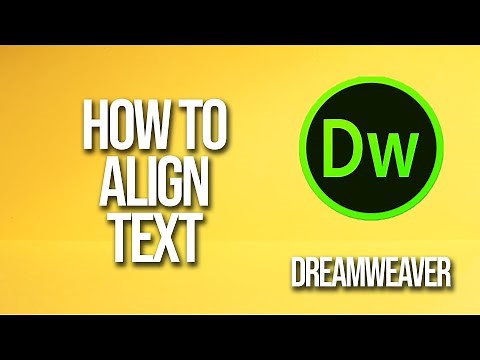 How To Align Text Dreamweaver Tutorial