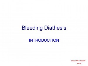 Bleeding Diathesis - SlideServe