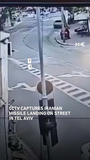 CCTV captures Iranian missile strike on street Tel Aviv
