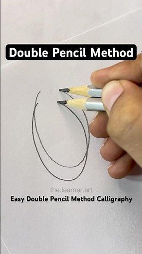 Letter O Calligraphy with Double Pencil ✏️ | Satisfying & Easy Hand Lettering Tutorial #shorts