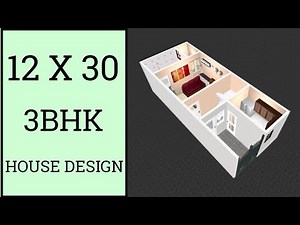 12x30 Small House Plan with 3D Interior l 12x30 Plot Ka Naksha l 12x30 3D Floor Plan l 12x30 3D Plan