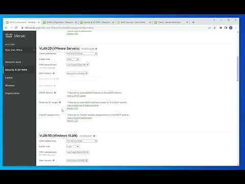 Meraki MX DHCP Basic Configuration