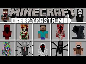 Minecraft CREEPYPASTA MOD / SCARY CREEPYPASTA MOBS! (Minecraft Mods)