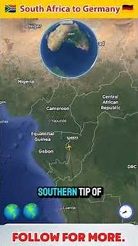 Cape Town 🇿🇦 to Frankfurt 🇩🇪 | Lufthansa Flight | Long Haul Route ✈️ | Map Animation 🌍