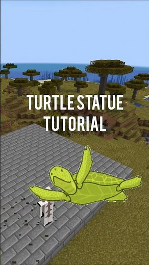 Minecraft turtle statue tutorial! #buliding #minecraft #viral #viralsoundtrack #trend