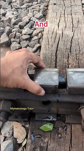 Finally, the broken part was repaired by inserting a 3-inch piece. #bangladesh_railway #railtrack