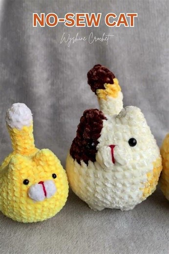 Crocheting No Sew Cats #crochet #amigurumi