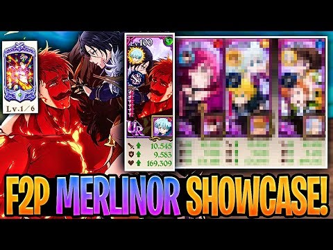 New F2P DUO ESCANOR & MERLIN Showcase & Summons! BEST IN THE GAME!! | Seven Deadly Sins: Grand Cross