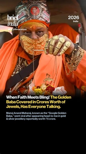 When Faith Meets the Bling! The Golden Baba Covered in Crores Worth of Jewels Has Everyone Talking.