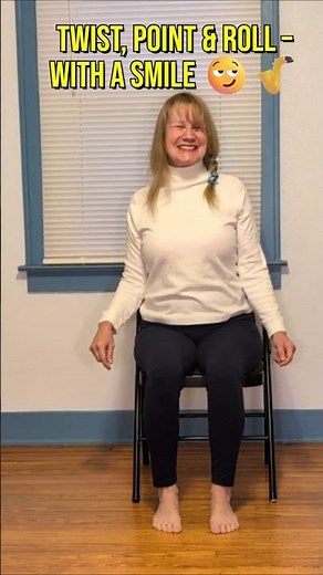 Playful Chair Yoga to Music – Twist, Point & Roll with Me! 🎵