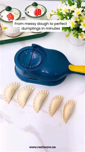 Nestware on Instagram: "Turn dinner prep into dumpling magic 🥟✨ With this 2-in-1 dough press & dumpling maker, shaping, sealing, and serving homemade dumplings has never been easier. Fast, fun, and foolproof your kitchen just got an upgrade! 💛🍽️ #DumplingMaker #KitchenGadget #HomeCooking #DIYFood #fyp"