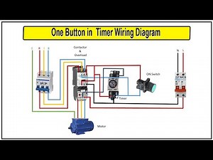 Motor Control Circuit With Timer | On Delay Timer connection | 3 Phase Motor Connection Diagram
