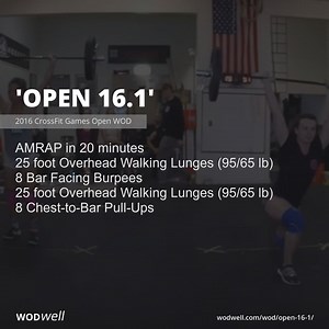 "Open 16.1" Workout, 2016 CrossFit Games Open WOD | WODwell