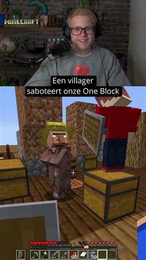 Een VILLAGER Saboteert Onze ONE BLOCK 💀