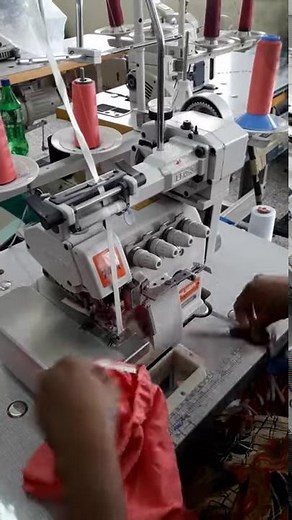 Skilled woman with SiRUBA overlock 747K