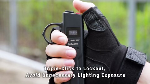 klarus FlatTac X1 4200 High Lumens EDC Tactical Flashlight, USB C Rechargeable Slim Flat Pocket Flash Light, IPX6, Hat & Backpack Clip, Tactical Dual Switch and Smart OLED Display