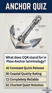 Think you know your anchors? Can you decode what CQR means? Check out the image, solve the quiz, and drop your answer in the comments! 👇 #PlowAnchor #CQRAnchor #AnchorQuiz #MaritimeTrivia #ShipSmith #ShipSmithGroup #NauticalKnowledge #AnchorTypes #VesselRepair #MaritimeSafety #ShipOperations | ShipSmith
