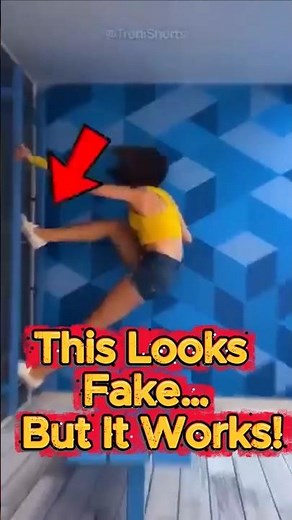 How to walk on walls😳#shorts #trending