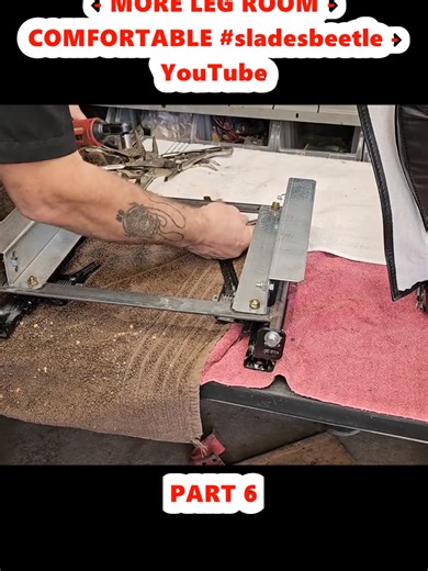 VW BEETLE CUSTOM LOWBACK BUCKET SEAT COMPLETE INSTALL - MORE LEG ROOM - COMFORTABLE #sladesbeetle - YouTube (6)