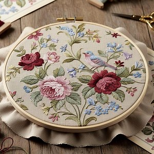Vintage Floral Bird Hand Embroidery Pattern – Romantic Hoop Art Design, Nature Inspired Embroidery - Etsy Canada