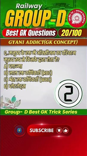 Top 50 GK Questions for Group D & Other Exams | Gyani Addict Quiz