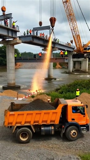 From Jungle River to Mega Bridge | 2-Lane Highway Bridge Construction Full Process #aibuilder99