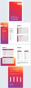 Red Weekly Status Report Template
