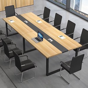 [Hot Item] Wooden Rectangle Long Design Office Meeting Room Desk Office Conference Working Table