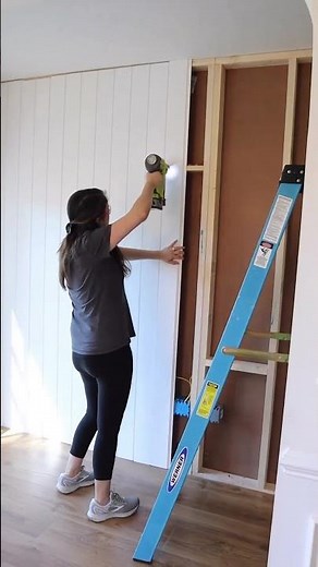 DIY Vertical Shiplap Wall