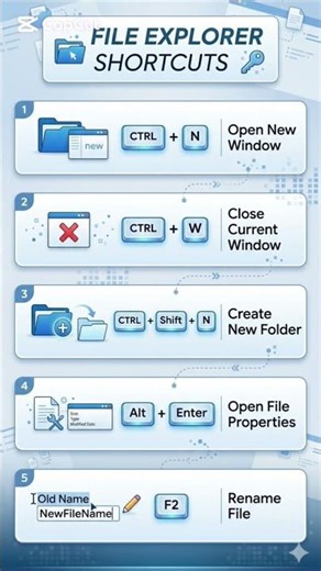 5 Essential File Explorer Shortcuts for Windows Productivity #youtubeshorts #shorts