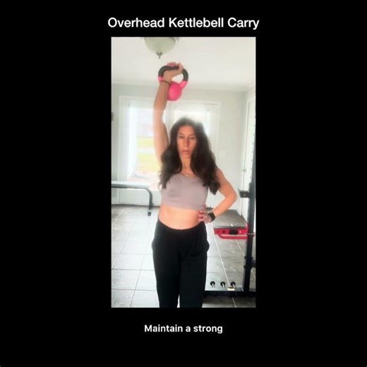 Overhead Kettlebell Carry #kettlebelltraining #carries #corestability