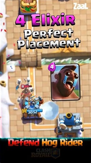 Defend Hog Rider (Part 3) #clashroyale