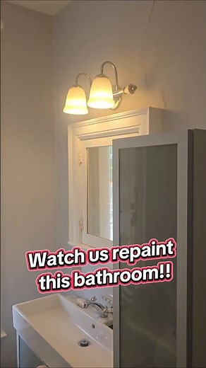 Repainting a bathroom for appraisal! #repainting #bathroom #diy