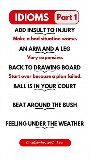 Idiomatic Expressions in English #idioms #shortsfeed