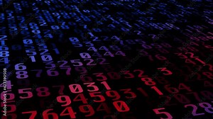 Unveiling the algorithm a tech background to numerical animation. Data visualization the art of transforming information into dynamic numbers Stock Video