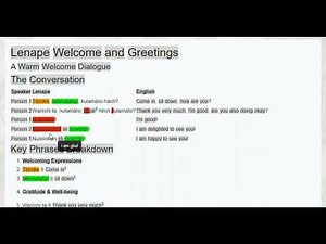 Lenape Unit 1 - Language Basics: Greetings, Pronouns & Welcome Phrases - A Beginner's Guide 🗣️