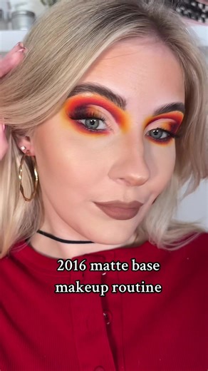 Replying to @Sabrina | Beauty Creator💄 a very matte, 2016 base routine.. i’m not a matte girly so this was something BUT it did look pretty flawless im ngl😌 #2016makeup #makeuptok #grwm_aesthetics #makeuptutorials #mattemakeuproutine