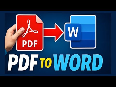 How to Convert PDF to Word for Free (No Formatting Loss) | 3 Ways (Word, Google Docs, Online Tool)