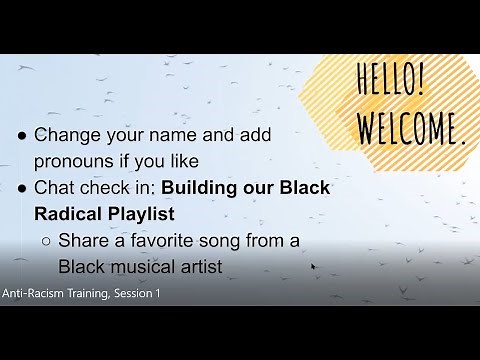 Anti-Racism Training, Session 1