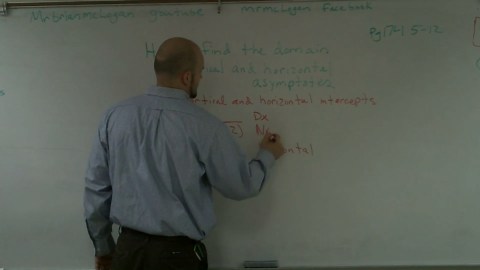 Find the domain, horizontal asymptotes of a rational function