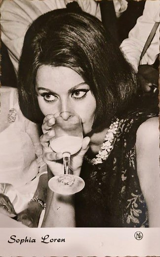 Sophia Loren Postcard photographed At Cannes Film Festival 1962