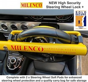 Milenco NEW High Security Steering Wheel Lock   Includes Pads & Storage Bag 5060101836798 | eBay UK