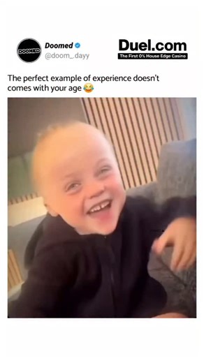 𝗗𝗢𝗢𝗠𝗘𝗗 ⚠ on Instagram: "The whole clip captures that dangerously adorable stage of babyhood where one tiny human with spiky hair and those big, plotting eyes looks like he’s already masterminding world domination from his high chair, and the overlaid captions turn his every expression into pure comedy—because the way he stares into the camera like he’s thinking “I have a better idea… let’s burn it” is exactly that chaotic toddler energy parents fear and the internet loves. Posted by Thebes